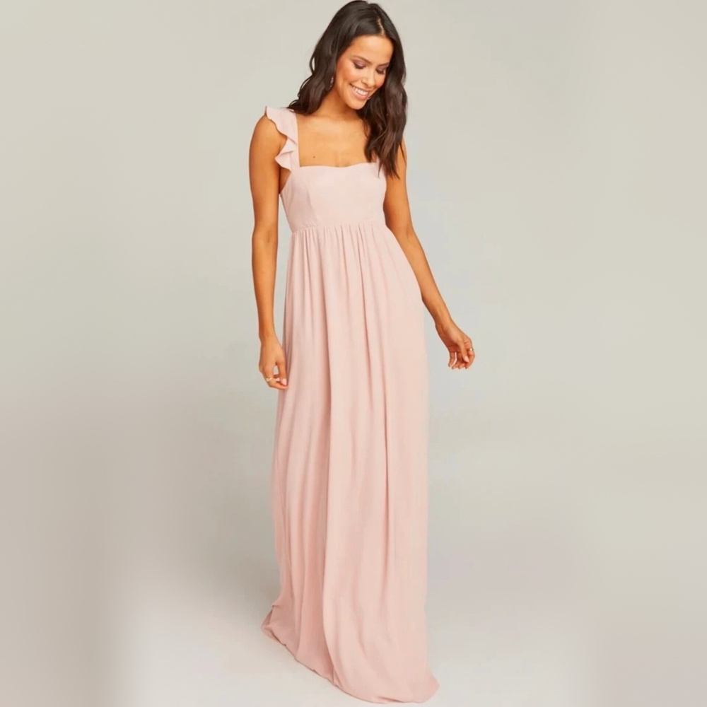 Show Me Your Mumu June Maxi Dress Dusty Blush Crisp L